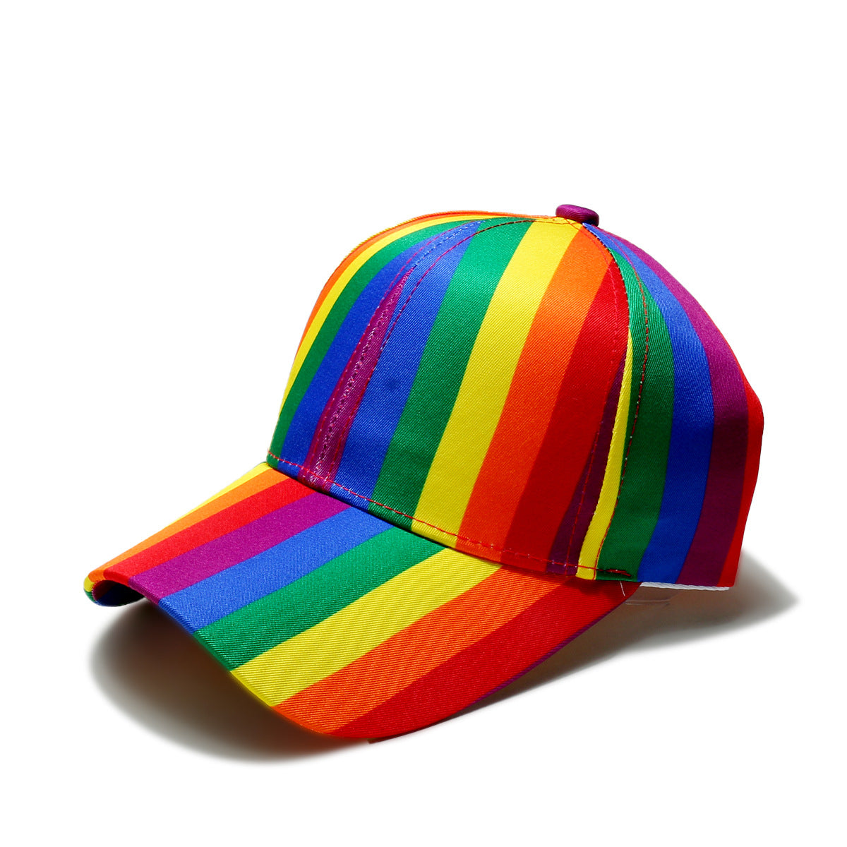 Wholesale New Sunshade and Sunscreen Curved Brim Rainbow Stripe Baseball Cap